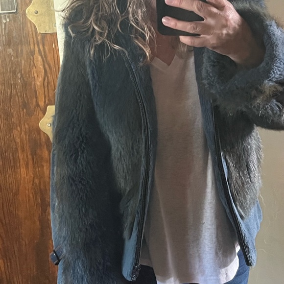 Gorgeous blue sheared (and un sheared) Beaver jacket - Picture 6 of 8